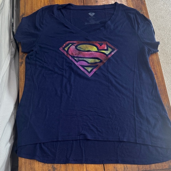 Superman Tops - Superman Women’s Navy Blue T-Shirt
